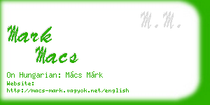 mark macs business card